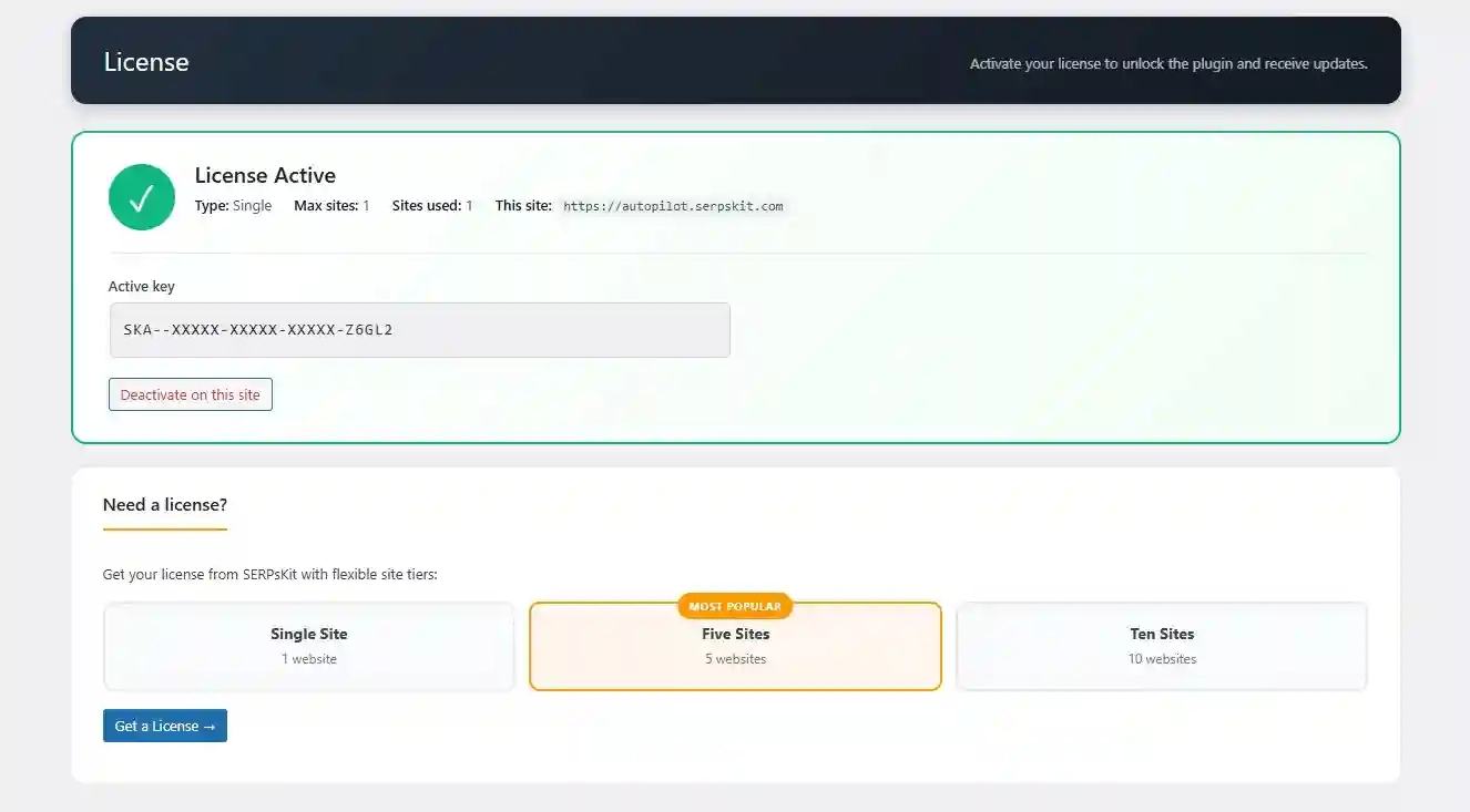 License activation process